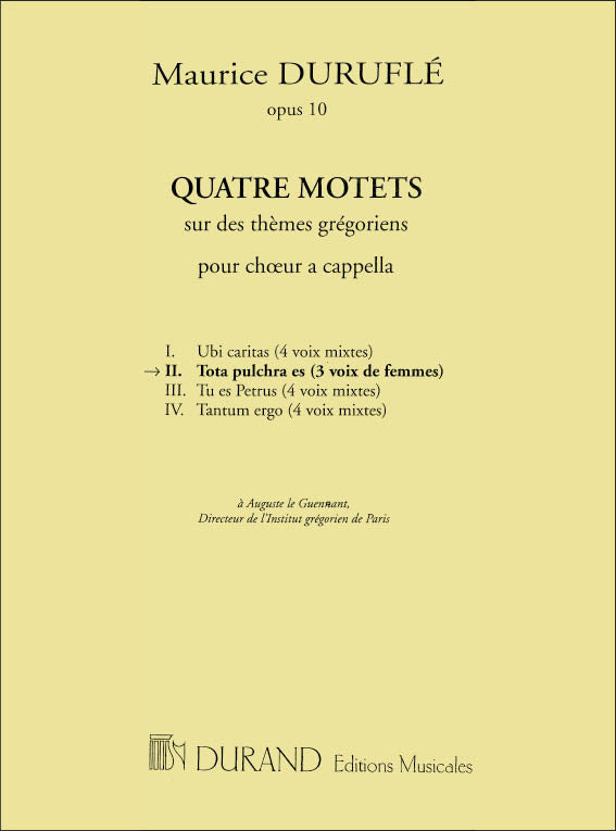 Durufle Tota Pulchra es SSA DUR