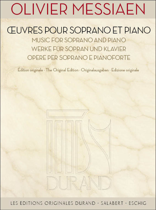 Messiaen Music for Sop and Pno ESCHIG