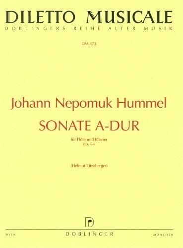 Hummel Flt Sonata A Maj Op64 Flt&Pno DO