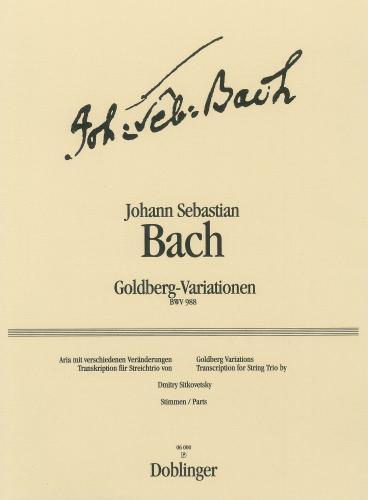 Bach Goldberg Variations Str Trio Parts