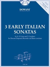 3 Early Italian Sonatas Desc Rec+CD DOW