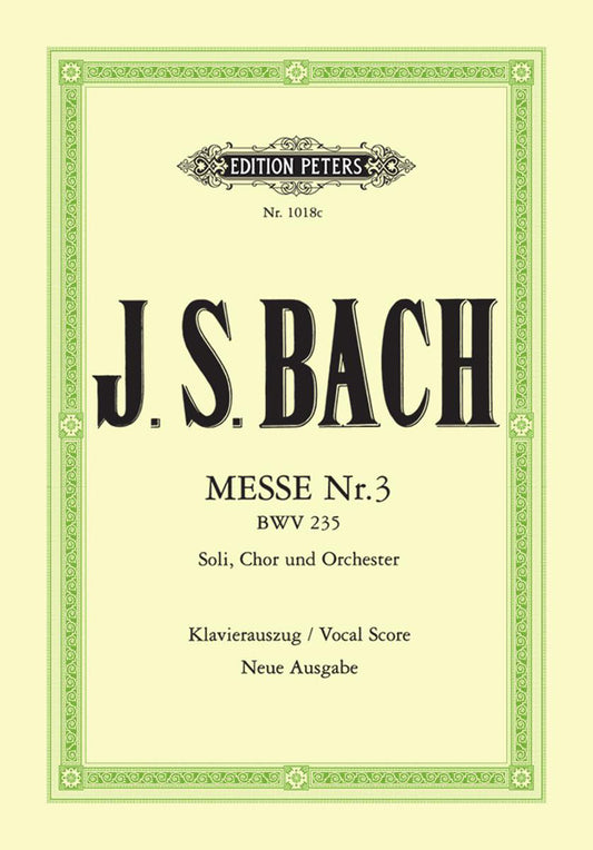 Bach Mess 3 V/S BWV235 PET