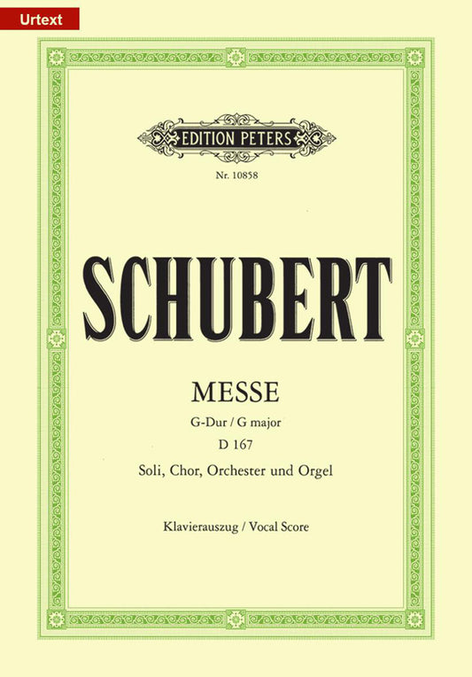 Schubert Mass in G D167 V/S PET URTEXT