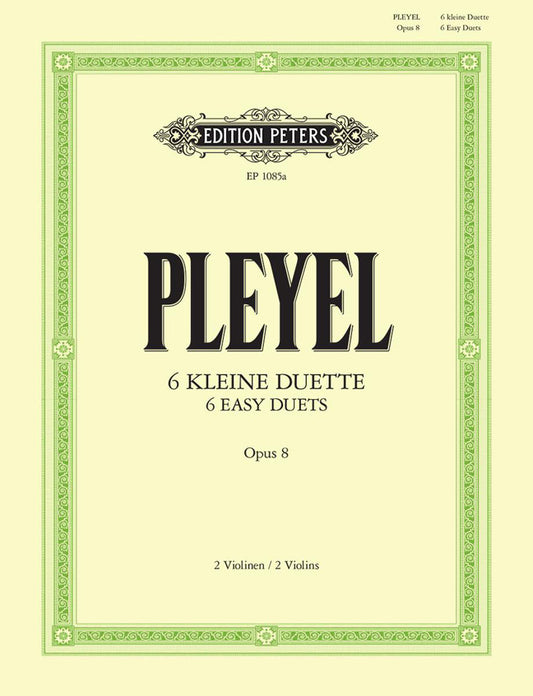 Pleyel 6 Easy Duets Op8 Vln PET