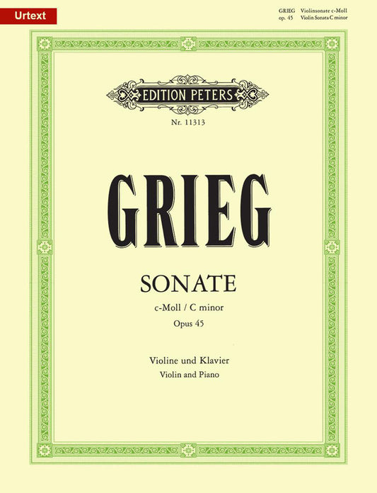 Grieg Vln Sonata No3 Cmin PET