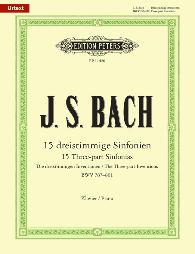 Bach 15 Three Part Sinfonias/Inventions
