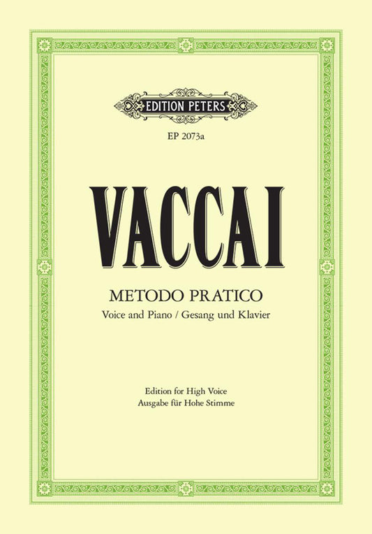 Vaccai Metodo Practico High Voice PET