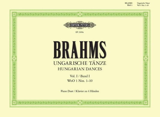 Brahms Hungarian Dances Vol 1 Pno Duet