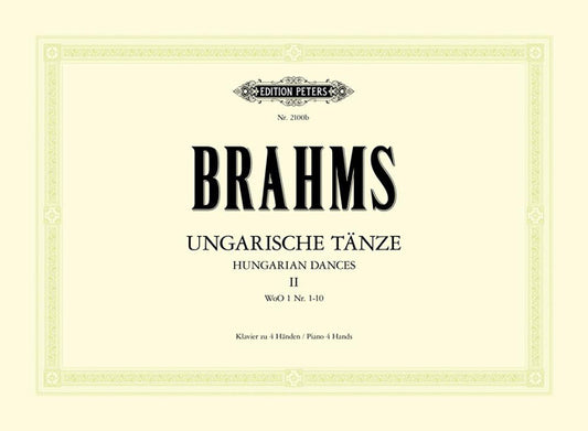 Brahms Hungarian Dances Vol2 4Hands PET