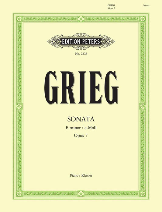 Grieg Sonate E minor Op7 Piano EP