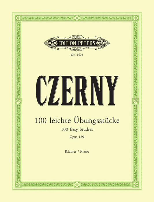 Czerny 100 Easy Studies Op139 PET