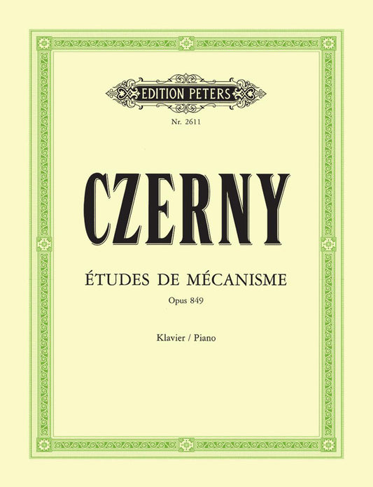Czerny Etudes de Mecanisme Op849 Pno PE