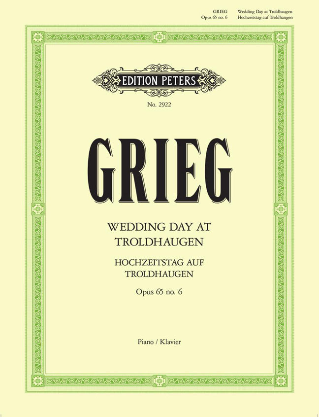 Grieg Wedding Day at Troldhaugen Pno Op
