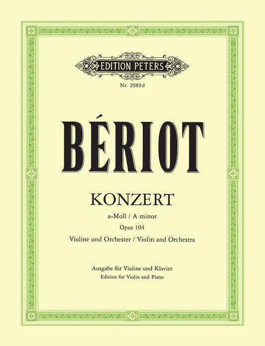 Beriot Concerto Aminor Op104 Violin PET
