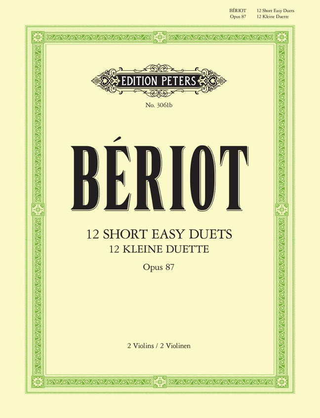 Berliot 12 Short Easy Duets Op 87 PET