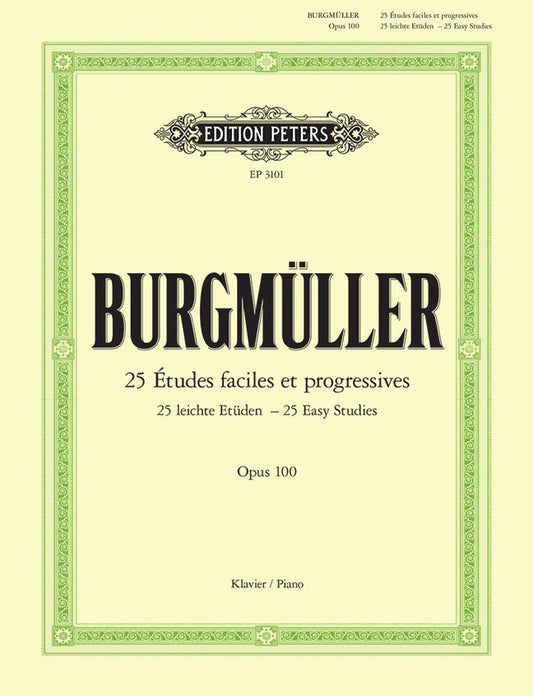 Burgmuller 25 Easy Studies Op100 Pno PE