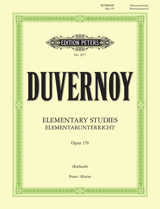 Duvernoy Elementary Studies Pno Op176 P