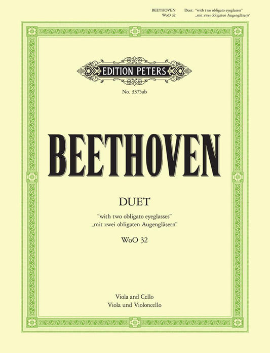 Beethoven Duet with two Obligato eyegla