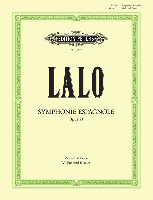Lalo Symphonie Espagnole Op21 Vln+Pno P