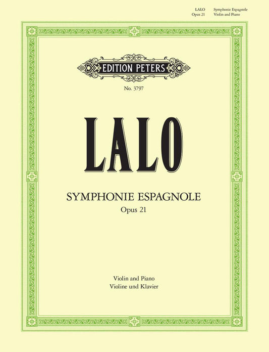 Lalo Symphonie Espagnole Op21 Vln+Pno P