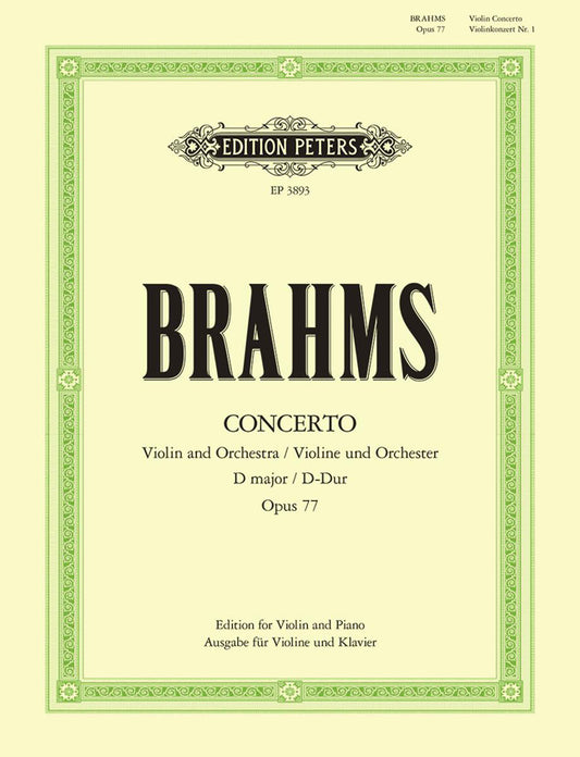 Brahms Vln Concerto D Maj PET
