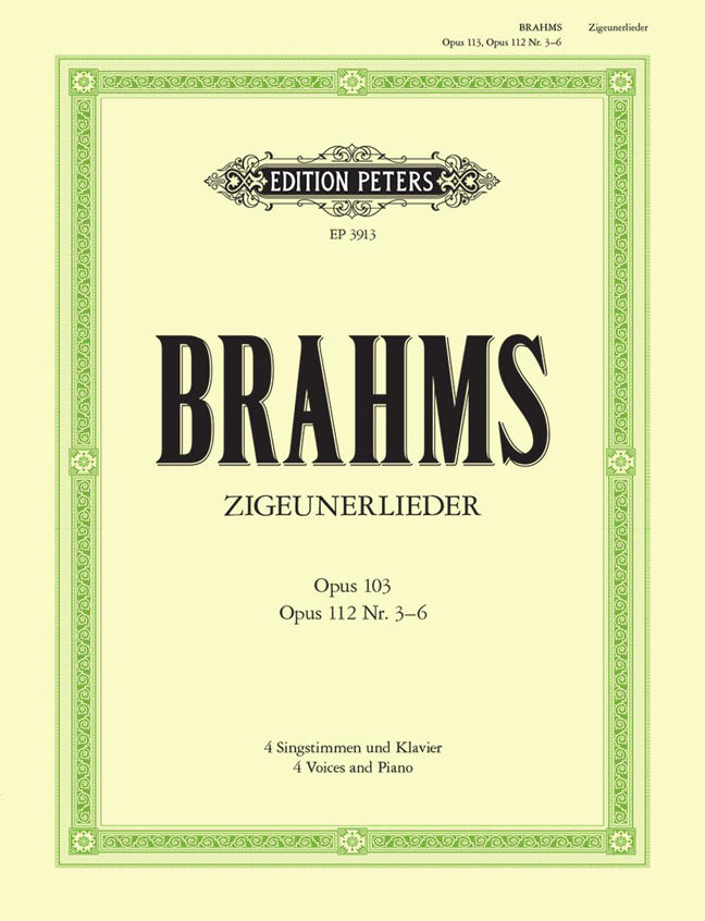 Brahms Zigeunerlieder Gipsysongs 4Vces