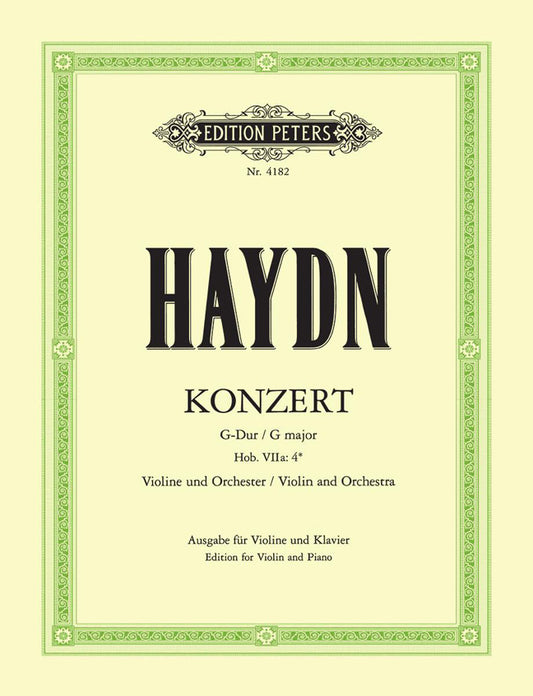 Haydn Vln Concerto GmajHob7a4 PET