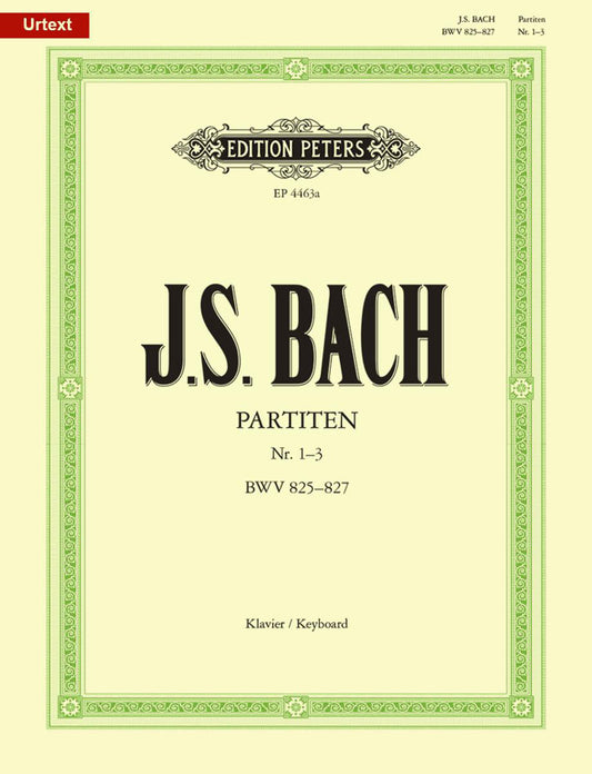 Bach Partitas 1-3 Pno PET Urt BWV825-27