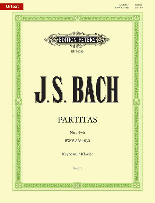 Bach Partitas 4-6 Pno PET Urt BWV828-30