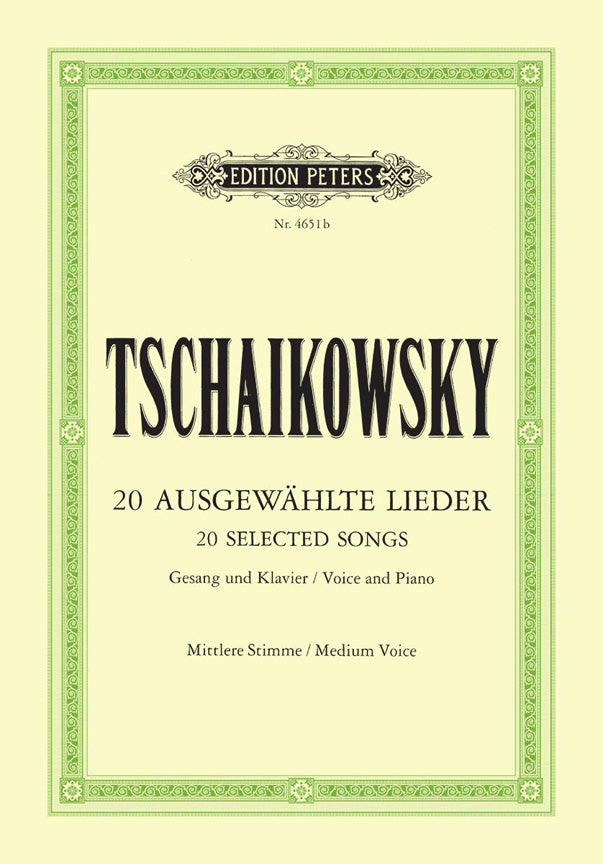 Tchaikovsky 20 Selected Songs MED Ger/R