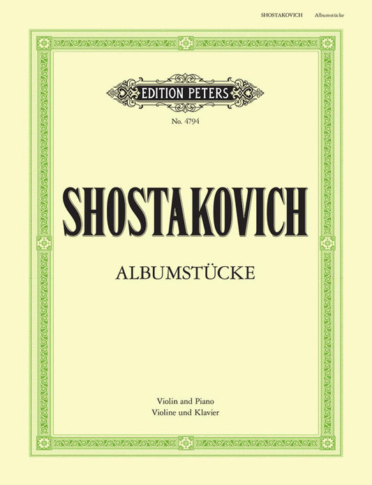 Shostakovich Album Pieces Vln EP PET