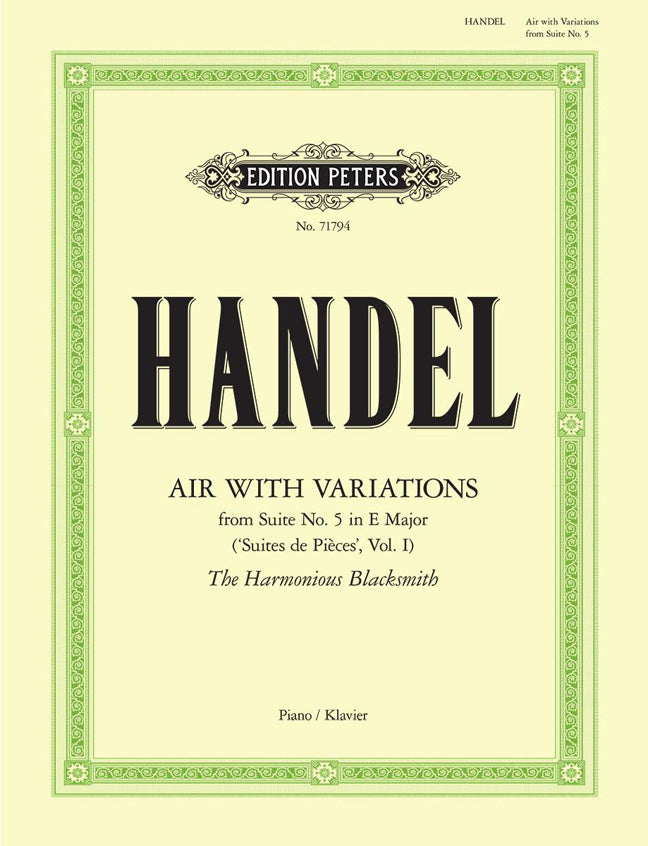 Handel Air with Variations Harmonious B