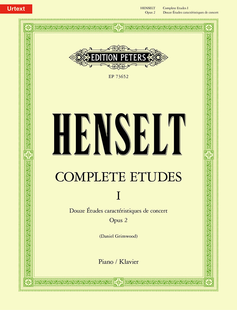Henselt Complete Etudes Pno Op2 Vol1 PET