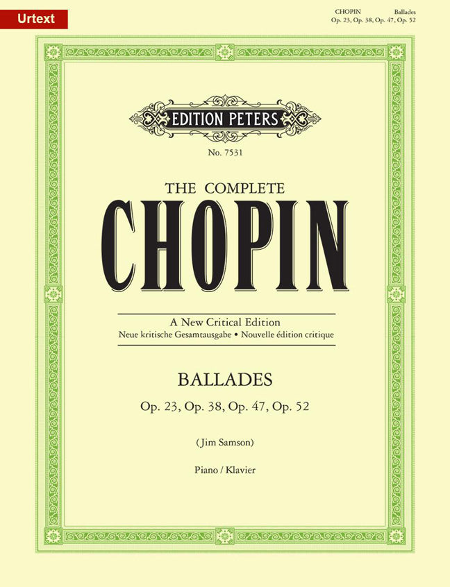 Chopin Ballades Pno Op23/38/47/52 PET U