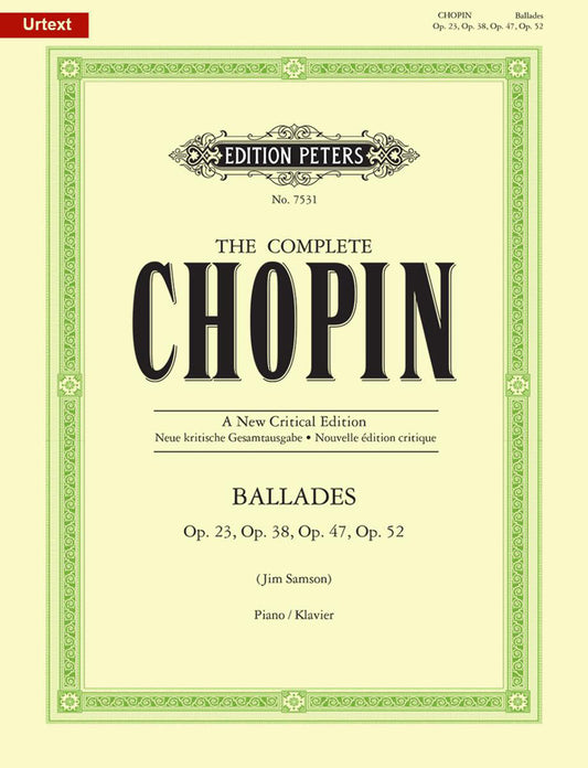 Chopin Ballades Pno Op23/38/47/52 PET U