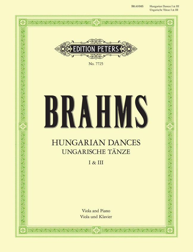 Brahms Hungarian Dances 1&3 Vla/Pno PET