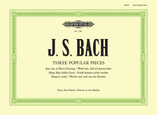 Bach 3 Popular Pieces Pno Duet arr Duck