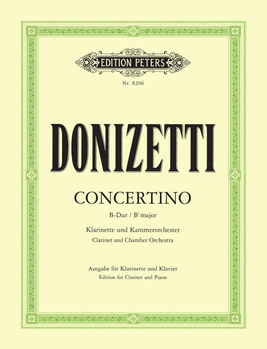 Donizetti Concertino Bb Clt&Pno PET