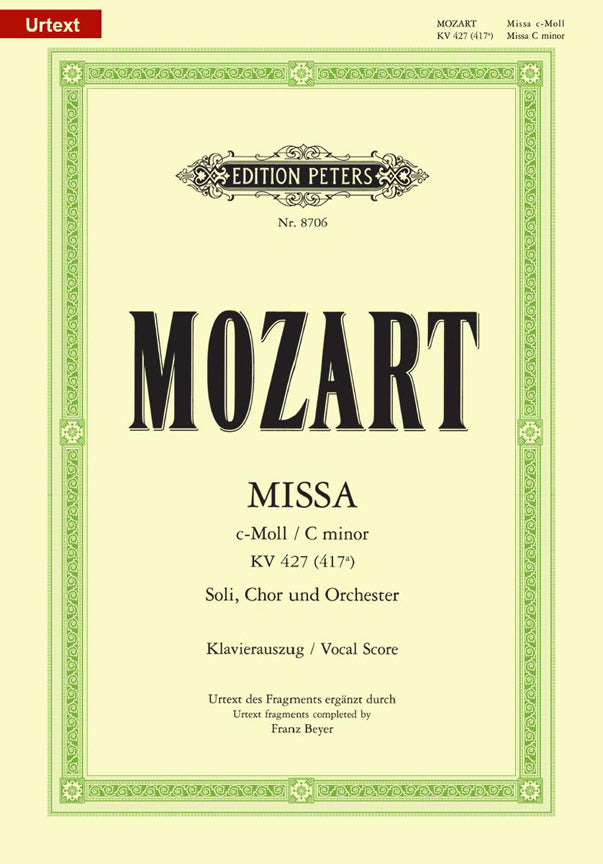 Mozart Missa c min KV427 V/S EP8706 Urt