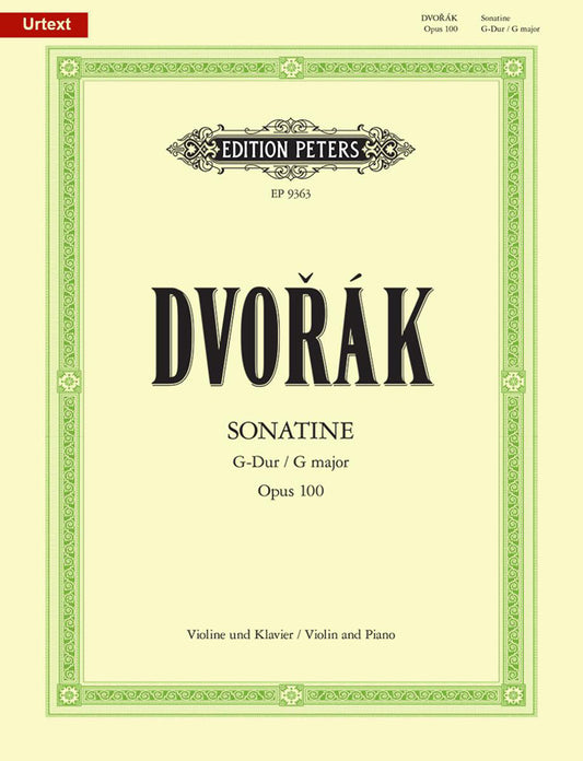 Dvorak Sonatine G Op100 Vln PET