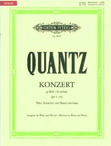 Quantz Flt Concerto Gmin QV5:193 Flt&Pn