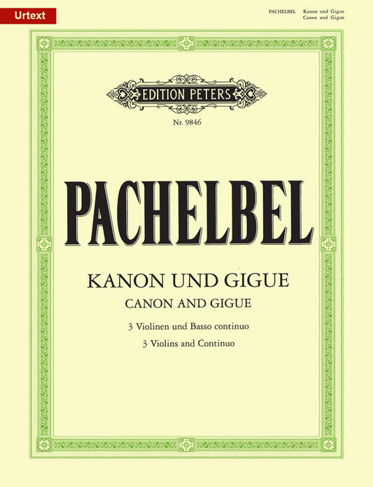 Pachelbel Kanon and Gigue 3 Vln & Cont.