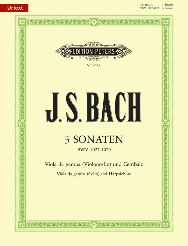 Bach 3 Gamba Sonatas Cello/Viola da Gam