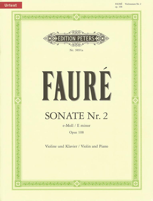 Faure Vln Sonata No.2 &Pno PET