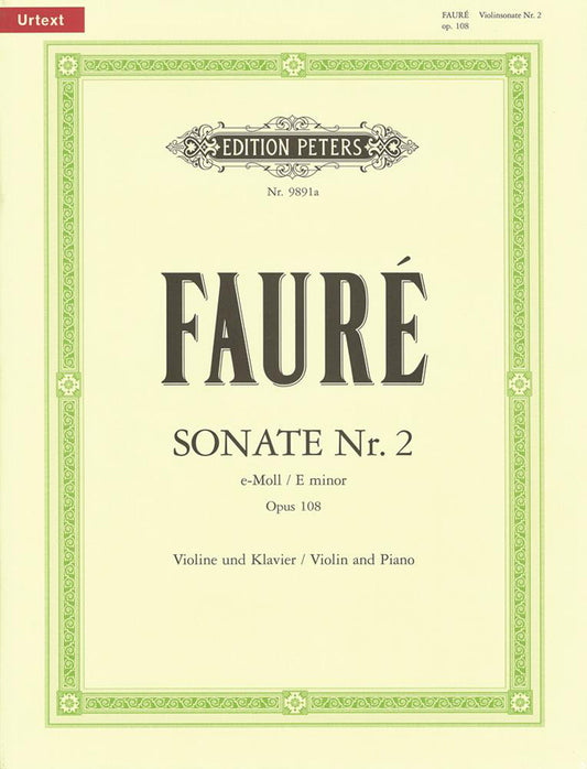 Faure Vln Sonata No.2 &Pno PET