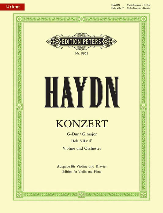 Haydn Vln Concerto Gmaj HobVIIa PET