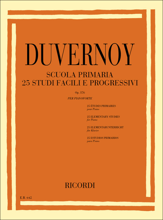Duvernoy 25 Elementary Studies Op 176 P