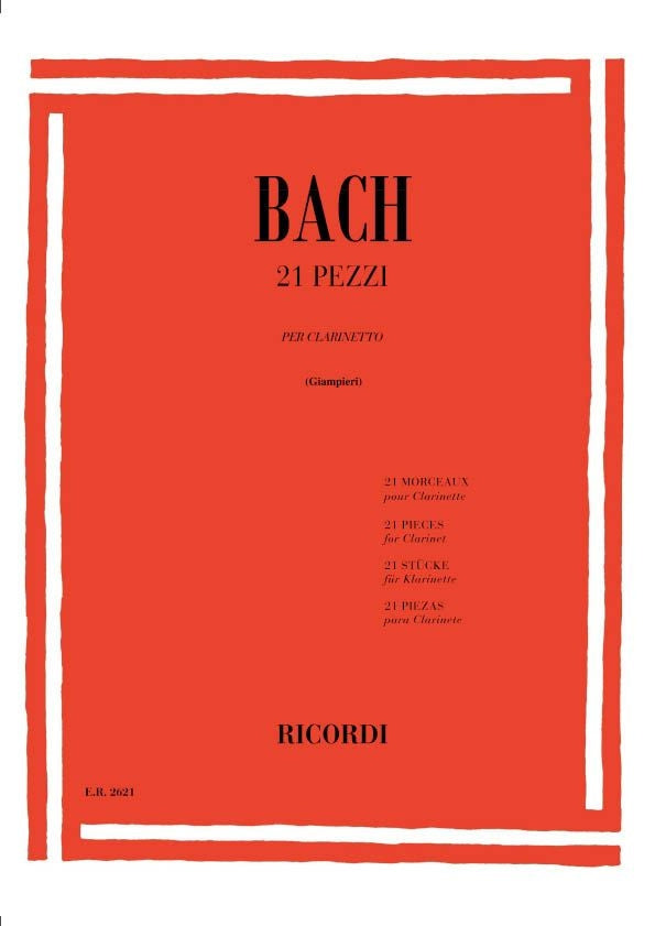 Bach 21 Pieces Clt RIC