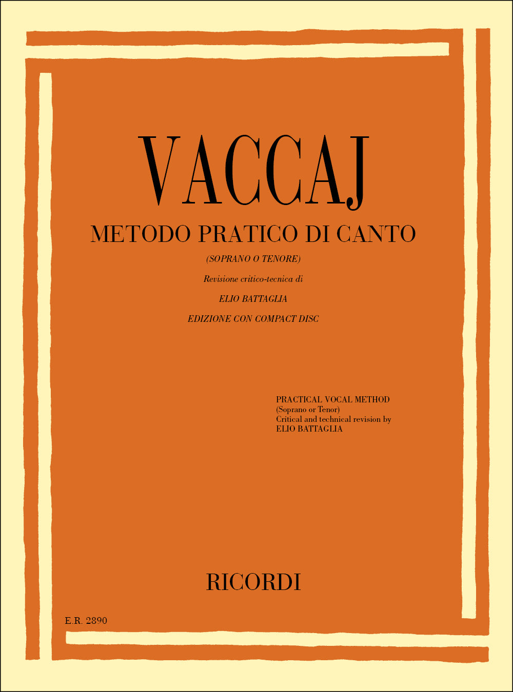 Vaccaj Metodo pratico Sop/Ten +CD RIC