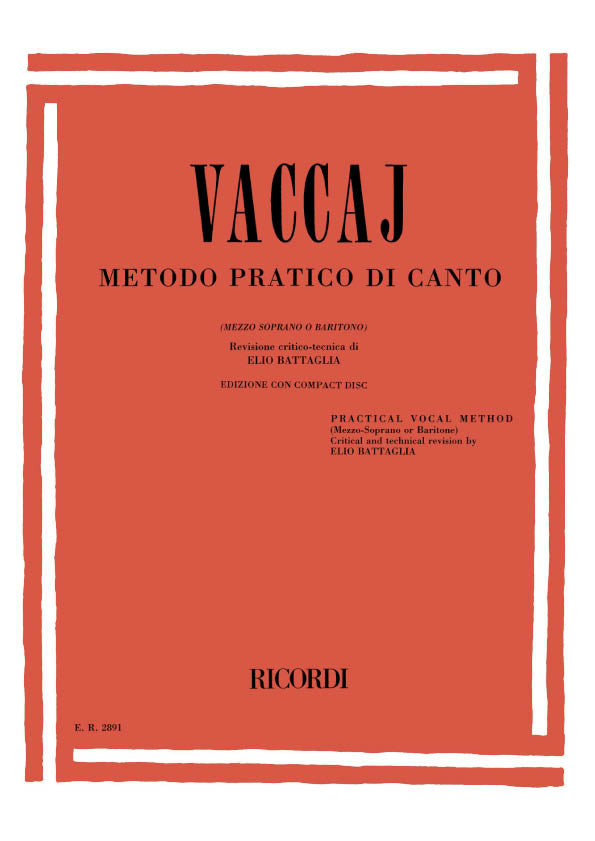 Vaccaj Metodo Pratico Mez Sop/Bar+CD RI